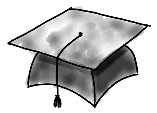 Zeichnung: Graduiertenhut